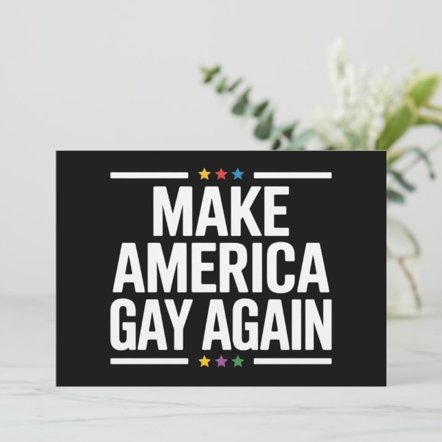 Invitation Faites de l'Amérique Gay à nouveau Drôle Mois de l (Debout devant)