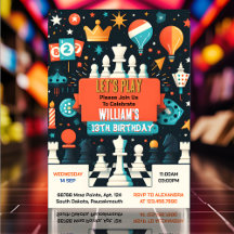 Faites des échecs King et Queen Game Night 13e ann