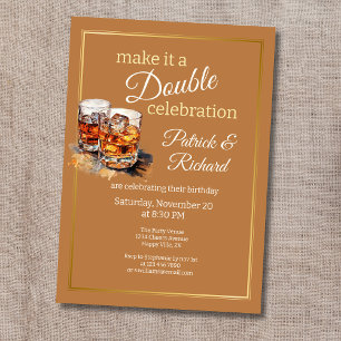 Invitation Faites-en un Double Celebration Verre à Whisky