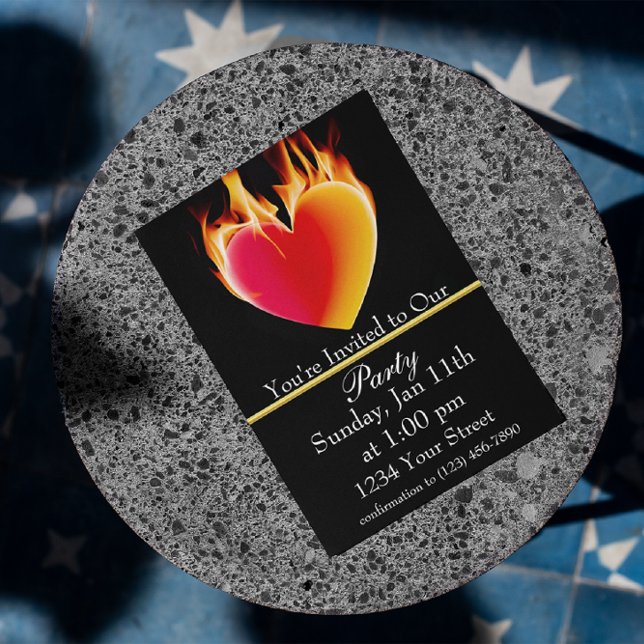 Invitation Faites monter la chaleur avec notre fête du Feu ! (Créateur téléchargé)