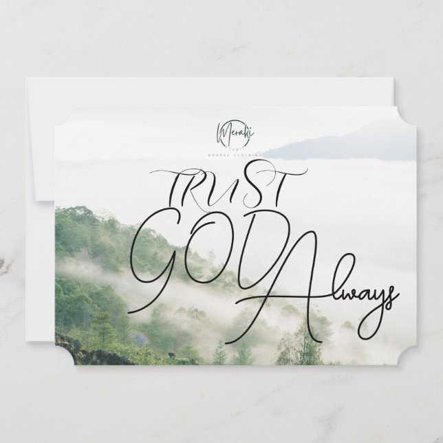 Invitation "Faites toujours confiance à dieu (Devant)