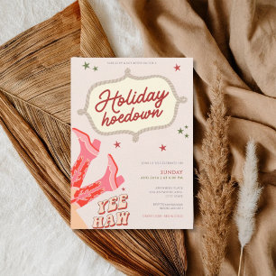 Invitation Faites votre fête de vacances hoedown
