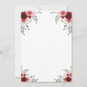 Invitation Faites votre propre jeu Champagne Floral Party