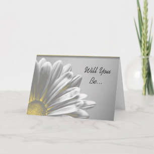 Invitation Faits saillants Floraux Jaunes Serez-Vous Ma Femme