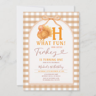 Invitation Fall Bow Oh What Fun ! Turquie 1er anniversaire En