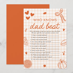 Invitation Fall Cutie Pie Qui Connaît Papa Meilleur Baby show