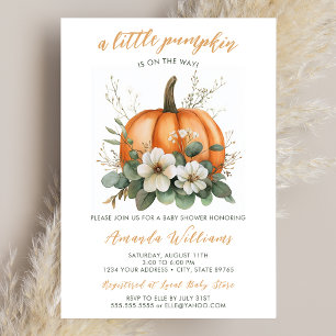 Invitation Fall Little Citrouille on the Way Baby shower