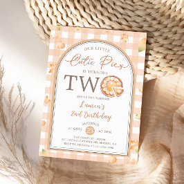 Invitation Fall Little Cutie Pie est deux 2e anniversaire