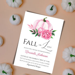 Invitation Fall Love Blush rose Citrouille Fête des mariées r