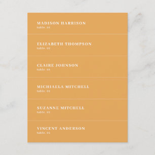 Invitation Fall Mustard Terracotta Mariage Place Card do-it-y