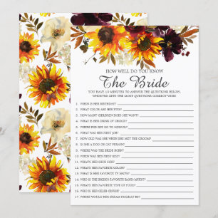 Invitation Fall Sunflower Comme Vous Connaissez Bien Le Jeu D