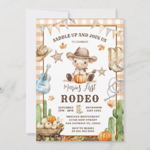 Invitation Fall Wild West Mon premier Rodeo Cowboy Anniversai