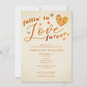 Invitation Fallin' dans Love Forever Rustic Fall Fête des mar