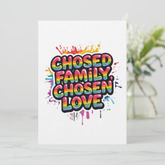 Invitation Famille Choisi Amour Choisi – LGBTQ+ Fierté Arc-en