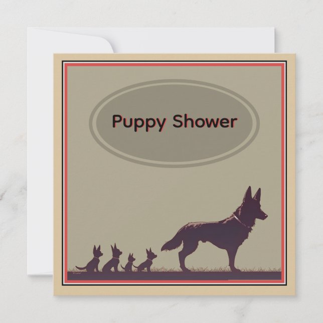 Invitation Famille de Chiens de Berges Belges (Devant)