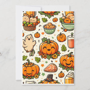 Invitation Famille de fête de Thanksgiving