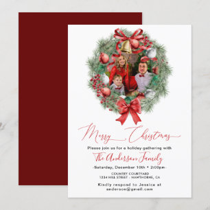 Invitation Famille heureux votre cadre Photos Noël Fête En