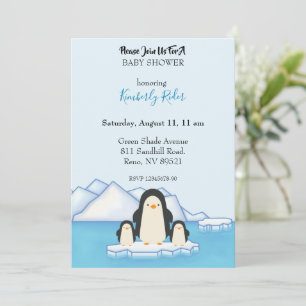 Invitation Famille Penguin 