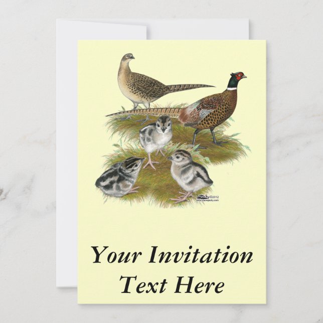 Invitation Famille Pheasant Ringneck (Devant)