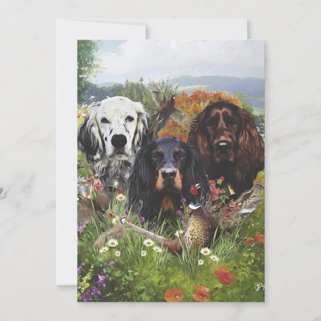 Invitation Famille Setters (Devant)