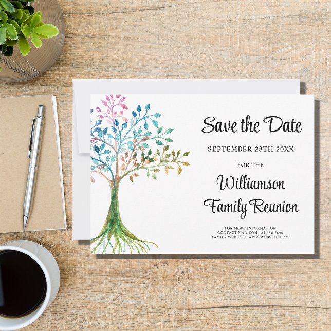 Invitation Family Reunion Family Family Tree Enregistrer La D (Créateur téléchargé)