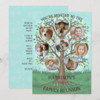Family Reunion Tree 8 Photo Collage Custom Party