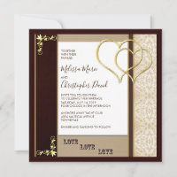 Fancy Brown et Mariage or avec Coeurs