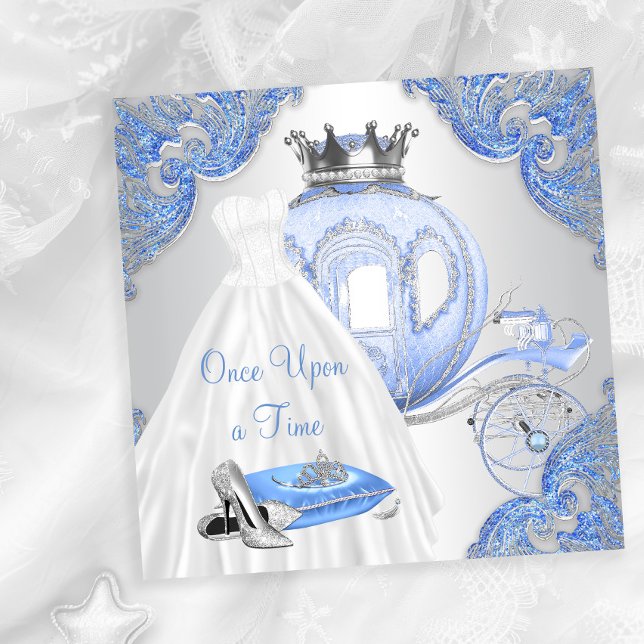 Invitation Fancy Cinderella Princess (You can change the words and text as needed for your event on this pretty any occasion invitation.)