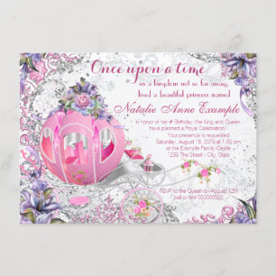 Invitation Fancy Once upon a Time Fairy Tale Anniversaire