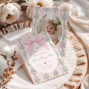 Invitation Fancy One Love Vintage Bow 1er Anniversaire