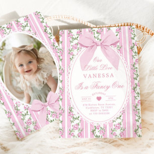 Invitation Fancy One Love Vintage Bow 1er Anniversaire