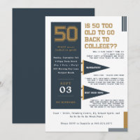 Fanions de collège | Bleu et Or 50e anniversaire