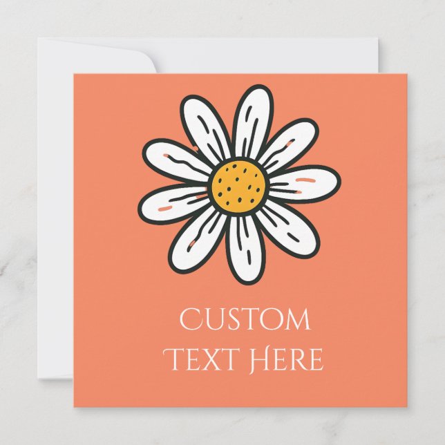 Invitation Fantaisie Daisy – Charme Floral Minimal (Devant)