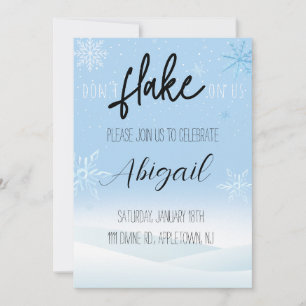 Invitation Fantaisie de neige amusante Hiver Thème Anniversai