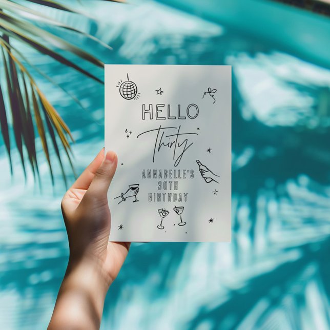 Invitation fantaisie dessinée à la main à la fête des boisson (Créateur téléchargé)