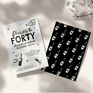 Invitation fantaisie dessinée à la main à la fête des boisson