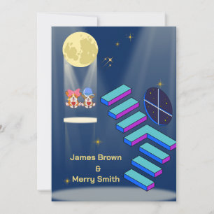 Invitation Fantastique escaliers Moon Mariage