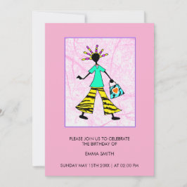 Invitation Fantastique et élégante femme Anniversaire