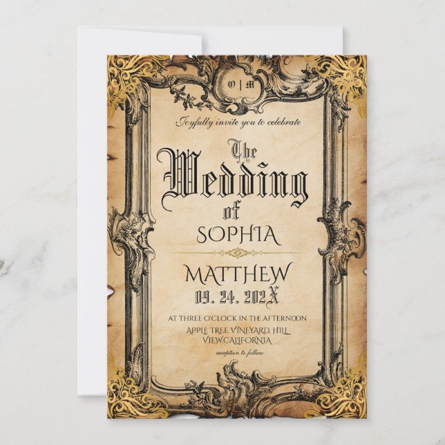 Invitation Fantasy Medieval Wedding (Devant)