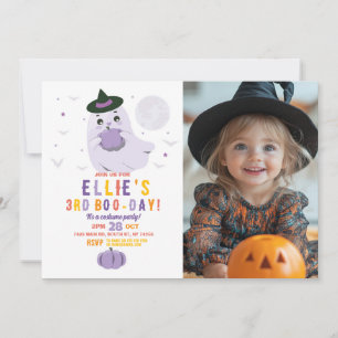 Invitation Fantôme Anniversaire Filles Citrouilles Photo