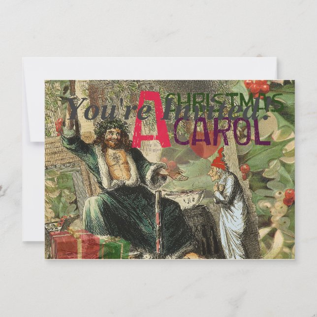 Invitation Fantôme de Noël Illustration actuelle Scrooge (Devant)