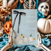 Fantôme d'Halloween et Bow noir Anniversaire