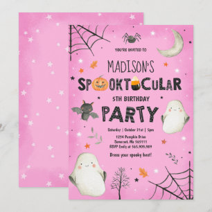 Invitation Fantôme Halloween Anniversaire de fête Spotacular 