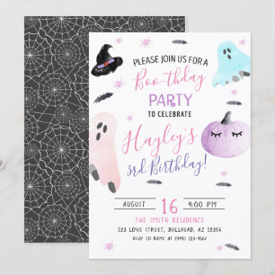 Invitation fantôme pour Boothday aquarelle pastel