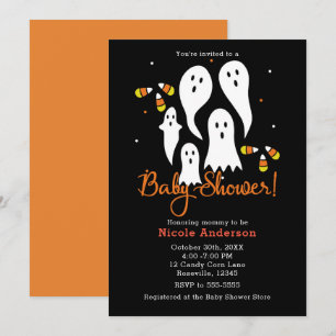 Invitation Fantômes et bonbons au maïs de partie de Halloween