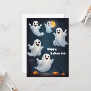 Invitation Fantômes flottants Art d'Halloween