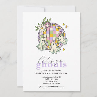Invitation Fantômes super Allons Gouls Halloween Party