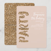 Fard à joues Rose Gold Pailleté pour fête d'annive