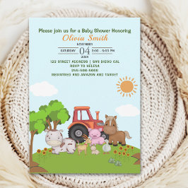 Invitation Farm Barnyard Baby Shower