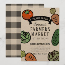 Farmers Market Kraft Papier 1er anniversaire